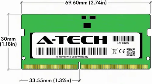 Vista 7 de A-Tech 8GB DDR5 4800MHz PC5-38400 CL40 SODIMM 1.1V Memoria RAM de 1.1V sin ECC sin búfer SO-DIMM de 262 pines para actualización de memoria