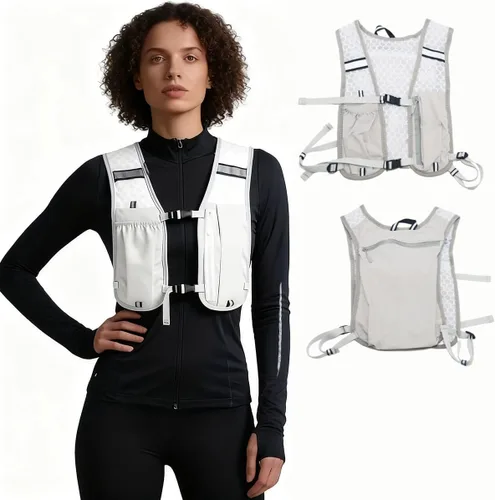 Vista 2 de Running Hydration Vest Backpack, Lightweight Trail Pack Gris