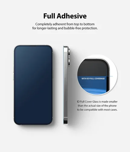 Vista 3 de Ringke Protector de pantalla de vidrio de cubierta completa compatible con iPhone 13 Pro Max, antiarañazos, compatible con fundas, cobertura