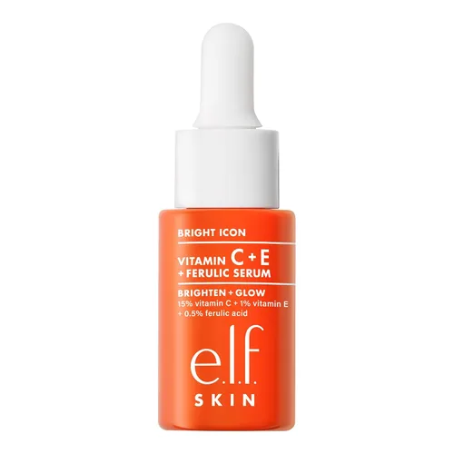 Vista 6 de e.l.f. SKIN Bright Icon Vitamina C + E + suero de ácido ferúlico Mini, suero facial iluminador y calmante, ayuda a uniformar el tono de la piel