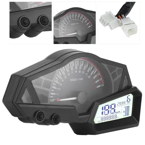 Vista 8 de DOACTLCD - Medidor de combustible de velocidad para motocicleta, 15000 rpm, repuesto para NINJA 300EX300300SE 1315 2015 300 odómetros
