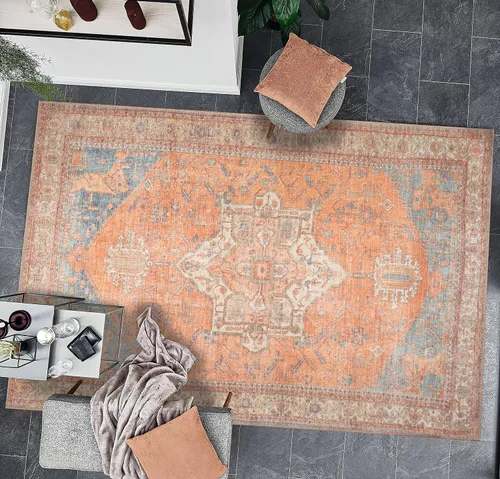 Vista 368 de GLN Rugs Traditional Collection - Alfombra de felpilla lavable a máquina, tradicional lavable, antideslizante, alfombra de felpilla de pelo corto