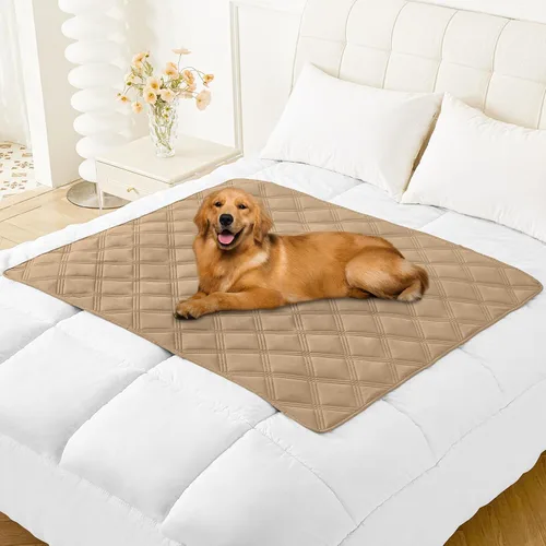 Vista 98 de Smiry Funda impermeable para cama de perro, manta reversible para mascotas para sofá Manta suave lavable para perro, funda a prueba de fugas