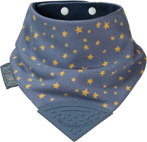 Vista 11 de Cheeky Chompers Neckerchew babero de dentición, babero estilo bandana 2 en 1 con mordedor de silicona de grado alimenticio