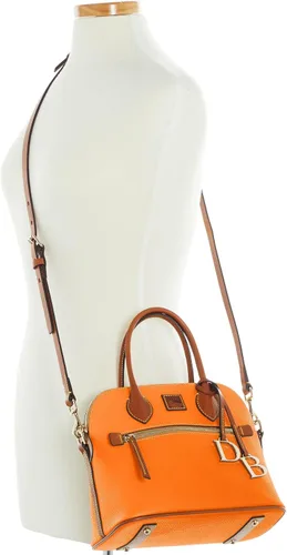 Vista 4 de Dooney & Bourke Bolso de mano, bolso de mano con cúpula de grano de guijarros - Clementine, Naranja