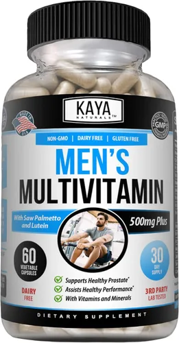 Vista 12 de Kaya Naturals Multivitamínico para hombres - Multivitamínico para próstata para hombres - Suplemento diario multimineral - píldoras para hombres