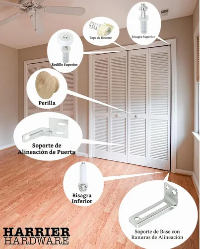 Vista 2 de Harrier Hardware Kit de reparación de herrajes para puertas plegables 2