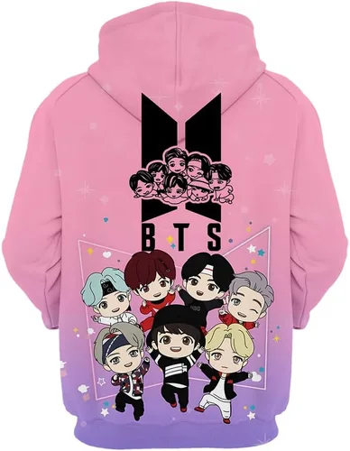 Vista 2 de PYGHLKN Sudaderas clásicas con capucha para mujer con estampado 3D de grupos de pop coreano, Love Yourself World Tour