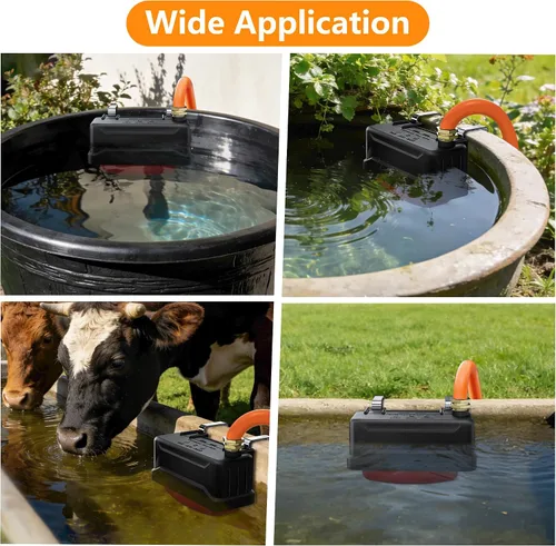 Vista 5 de Válvula de flotador automática de canal de agua para ganado con conector de cobre y cinta PTFE, control automático de nivel de agua, válvulas
