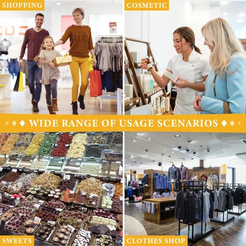Vista 14 de Bolsas de agradecimiento para negocios pequeños, bolsas de mercancía de plástico extra gruesas con asas para venta al por menor, bolsa de compras