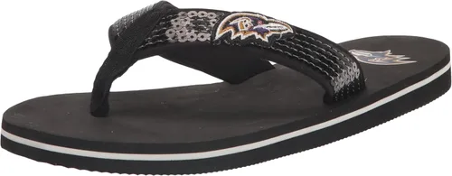 Vista 35 de FOCO Womens NFL Team Logo Sequin Strap Sandals Flip Flops