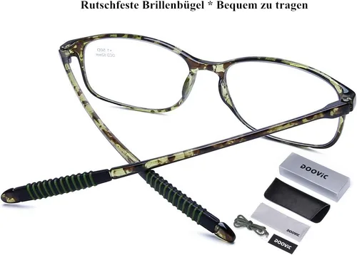 Vista 4 de DOOViC Computer Reading Glasses Blue Light Blocking TR90 Frame Lightweight Flexible Readers for Women Men,4 Pack