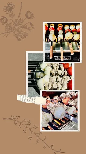 Vista 4 de Brochetas planas de media pulgada para barbacoa de acero inoxidable con mango de madera maciza para asar estilo brasileño Kebob Koubideh Kebab turco