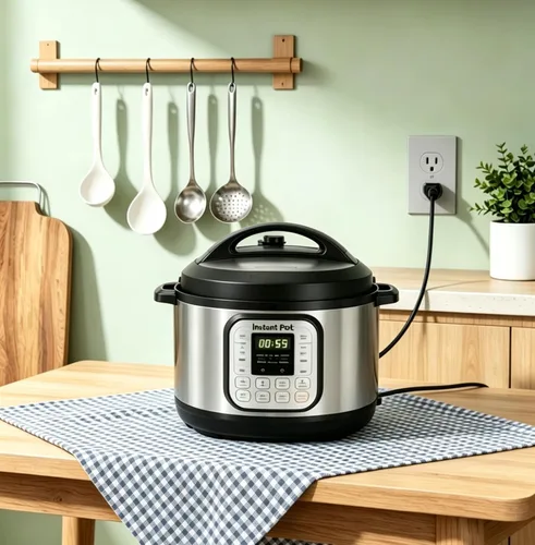 Vista 2 de Cable de alimentación de CA de 3 clavijas para olla a presión eléctrica instantánea, olla rápida de energía, olla arrocera, cocina inteligente