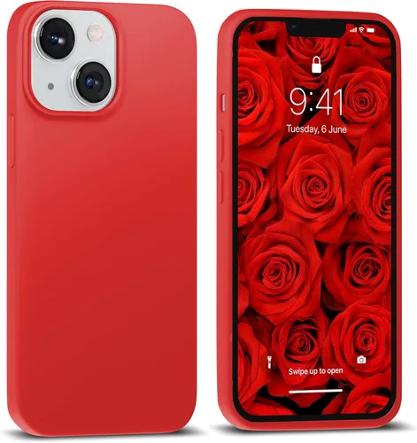 Vista 18 de IceSword Funda compatible con iPhone 13 Mini, color azul bebé, funda de silicona ultra delgada, a prueba de golpes, suave, de 5.4 pulgadas, azul