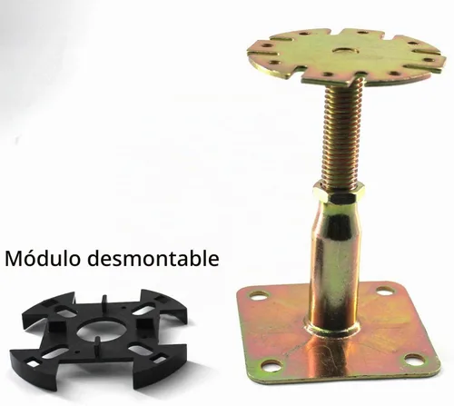 Vista 2 de Base elevada ajustable de poste de 4 piezas, vigas de soporte, vigas de soporte de piso, la mayoría de los sistemas de soporte de productos