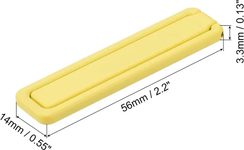 Vista 2 de uxcell Soporte delgado para teléfono celular, soporte de escritorio horizontal y vertical, soporte plegable para teléfono para la mayoría de Amarillo
