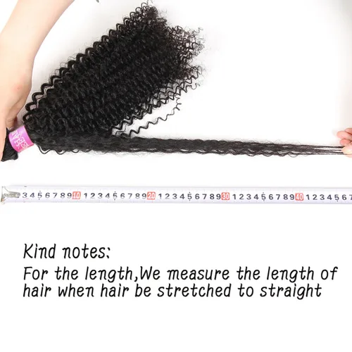 Vista 6 de ISEE Extensión de cabello malayo 100% virgen sin procesar, rizado profundo, color negro natural que puede ser teñido, 10 pulgadas 100% Malaysian