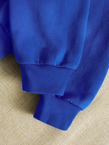 Vista 4 de Floerns Sudadera con capucha de manga larga con estampado gráfico de corazón para niñas