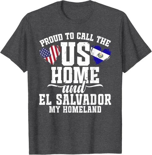 Vista 22 de Traje salvadoreño para hombre y mujer, camiseta de El Salvador con la bandera de Estados Unidos, Negro -, Pequeña