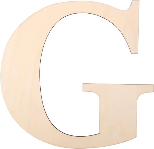Vista 24 de Letra de madera de 12 pulgadas, letras de madera para decoración de pared, letras de madera sin terminar en blanco de 1/5 pulgadas para decoración
