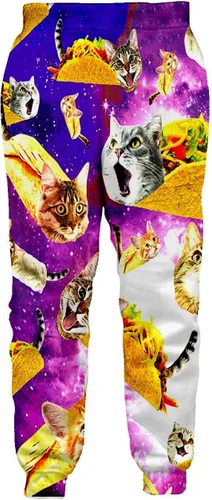 Vista 2 de Loveternal Pantalones deportivos divertidos para hombre y mujer, con estampado gráfico gráfico en 3D, pantalones deportivos