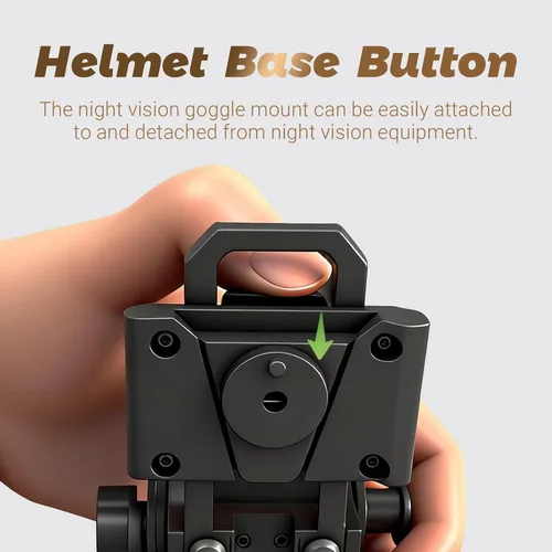 Vista 9 de Helmet Mount Night Vision Goggles Nylon NVG Tactical Helmet Mount Adjustable Full Nylon Tactical Helmet Mount for L4G24 Nvg Mount