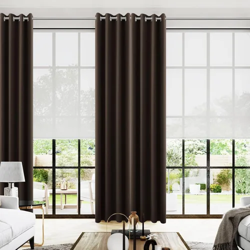 Vista 115 de KOUFALL Cortinas de Baño Aqua para Ventana, Juego de 2 Paneles Decoración Costera Cortinas Cortas Opacas para Ventana Pequeña de Cocina Puerta