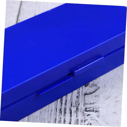 Vista 5 de SOLUSTRE Organizador de diapositivas para microscopio, tapa de caja de almacenamiento de 50 piezas, fácil de limpiar, azul marino para patología