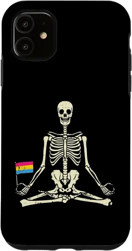 Vista 8 de Skeleton Yoga Pansexual Flag Yogi Asana Pan Pride LGBT Gift Case for iPhone 17