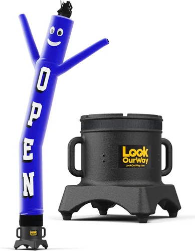 Vista 11 de LookOurWay Air Dancers - Juego de tubo inflable para hombre, 7 pies de alto, con soplador resistente a la intemperie, promoción de negocios, azul