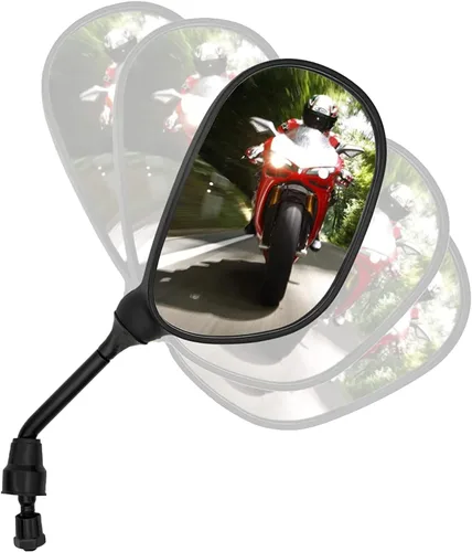 Vista 4 de Espejos para cuatrimoto, espejos de motocicleta, 360 grados tipo bola, espejo retrovisor lateral para manillares, bicicleta, motos de nieve
