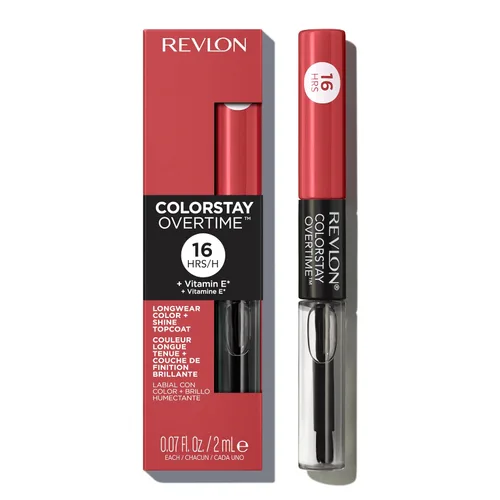 Vista 15 de Revlon Lápiz labial líquido con brillo de labios transparente, colorStay Overtime Lipcolor, relleno de calcetines para mujeres, 005 Infinite 005