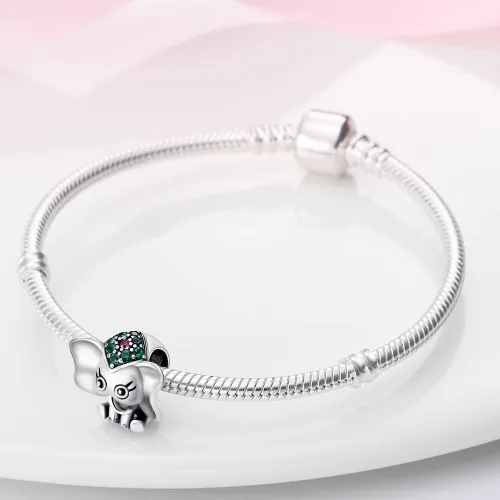 Vista 2 de TINSLO design animal style charm is suitable for Pandoras female bracelets 925 sterling silver suspension pendants and CZ stones women DIY jewelry