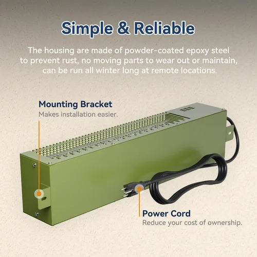 Vista 4 de Calentador utilitario con termostato integrado, bomba eléctrica de 600 W, calentador de casa de 120 V, calentador de convección multifunción HPA600