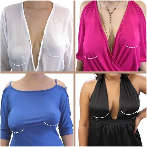 Vista 3 de Cinta de levantamiento de senos, cinta de senos, cinta adhesiva, sin solución de brasier para moda sin espalda y sin tirantes/booblift impermeable
