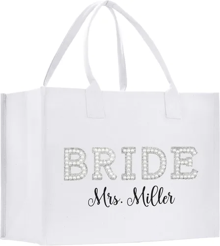 Vista 7 de VANESSA ROSELLA Bride Tote, Custom wedding gift, Personalized bridal bag