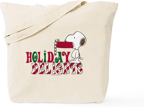 Vista 13 de CafePress Snoopy Another Cocoa Please - Bolsa reutilizable de lona color beige natural