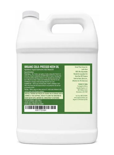 Vista 2 de Verdana Aceite de neem puro para plantas – 1 galón (128 onzas líquidas) – Orgánico, prensado en frío, sin refinar, sin OMG, espray 100% natural
