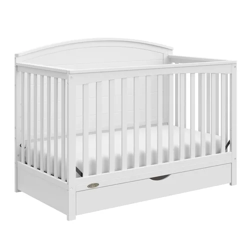 Vista 18 de Graco Bellwood - Cuna convertible 5 en 1 y cambiador con cajón (negro) - Certificado GREENGUARD Gold, cajón de almacenamiento de tamaño completo, se