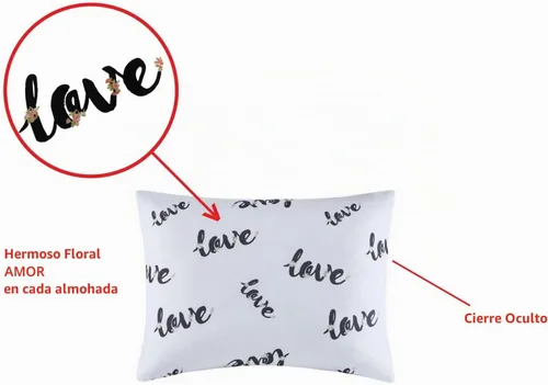 Vista 3 de 2 fundas de almohada de viaje para niños pequeños con estampado de amor, 15 x 20 pulgadas, con cierre de cremallera, funda de almohada rectangular