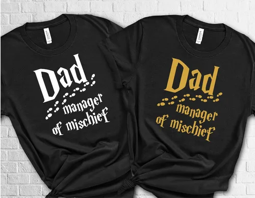 Vista 4 de Dad Manager of Mischief Shirt, Mischief Managed T-shirt Sweatshirt Hoodie for Dad, Mischief Family Matching Shirt, Matching Lover Sweatshirt, New