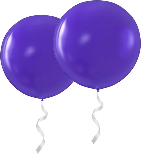 Vista 21 de Globos redondos gigantes de 36 pulgadas, paquete de 6 globos de látex negros para sesiones de fotos, bodas, baby shower, decoraciones de fiesta