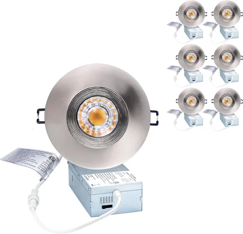Vista 10 de POPANU Foco giratorio de cardán empotrado sin canless de 5 CCT de 3 pulgadas, lámpara de techo de globo ocular de 3 pulgadas, luces empotrables Negro