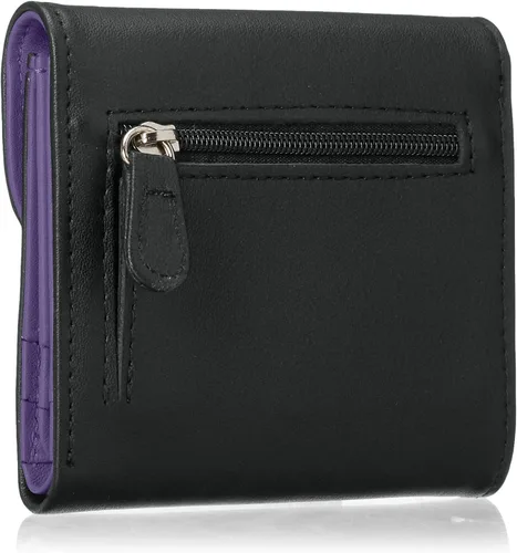 Vista 2 de Royce Leather - Cartera compacta de piel para mujer con bloqueo RFID PúrpuraOmbre Force RFID-142-MP-5RFID-142-MW-5