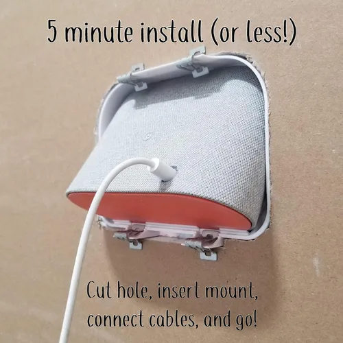 Vista 5 de Mount Genie Soporte de pared simple integrado para Google Nest Hub Gen 1 [no es compatible con 2021 Gen 2]: el centro de comando perfecto