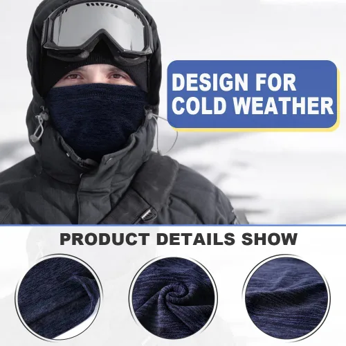Vista 2 de WTACTFUL - Bufanda cubrebocas de forro polar suave y abrigado para el clima frío y deportes al aire libre