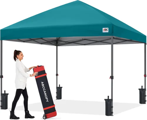 Vista 49 de ABCCANOPY Tienda de campaña desplegable de 10 x 10, protección contra la Beige