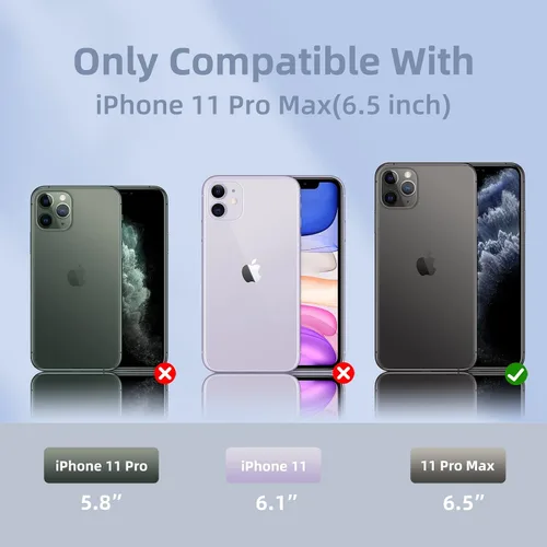 Vista 2 de Funda de silicona líquida compatible con iPhone 11 Pro Max, morado clavo morado (clove purple)