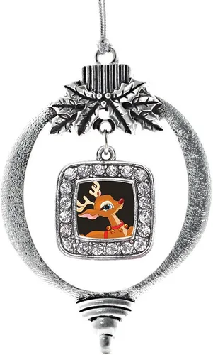 Vista 196 de Inspired Silver - Bon Voyage Cruise Ship Charm Ornamento – Adornos navideños cuadrados de plata con joyas de circonita cúbica